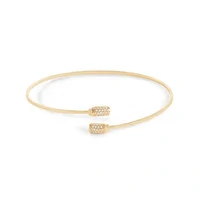 Bracelete joia entre aberto pontas cravejadas