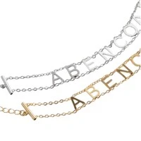 Pulseira abençoada corrente dupla banho de ouro18k