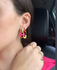 Pingente Sodacap Esmaltado Neon Ouro18k