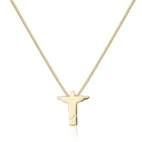 Colar Cristo Redentor corrente veneziana 2cm ouro18k
