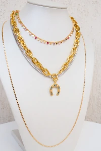 Pingente Ferradura Candy Ouro18k (escolha a cor)