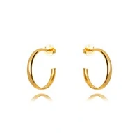Brinco argola lisa basic 3cm8mm ouro18k