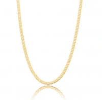 Colar corrente malha elo duplo 50cm ouro18k