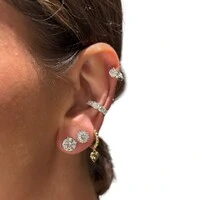 Brinco argola com solitário ponto de luz moissanite 0.91ct prata925