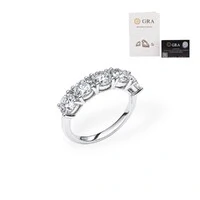 Anel aliança aparador meia cravação moissanite 1.5ct (4mm) prata925