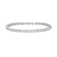 Pulseira riviera clássica joia florzinha 3mm 17cm