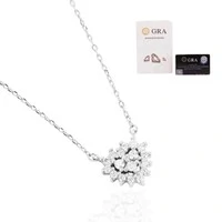 Colar joia coração cravação princesa moissanites 0.09ct (2mm) 1cm prata925