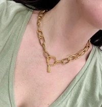 Pingente Fecho Mosquetao LETRA Ouro18k