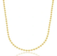 Colar corrente bolinhas delicadas Ouro18k (escolha o tamanho)