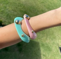 Bracelete Resina Cosmos Candy Ouro (escolha a cor)