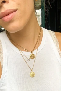Pingente Medalha Leao Grega Ouro18k