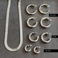 Argola Tubo Rodio ( escolha o tamanho )
