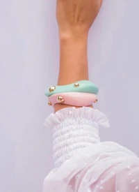 Bracelete Resina Cosmos Candy Ouro (escolha a cor)
