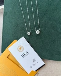 Colar joia solitário ponto de luz 0.96ct (6,5mm) moissanite prata925
