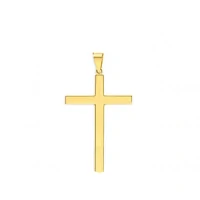 Pingente Cruz Lisa Grande Ouro18k