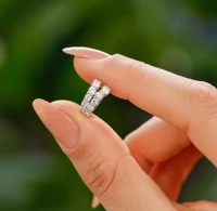 Brinco piercing duplo solitários regulável prata925