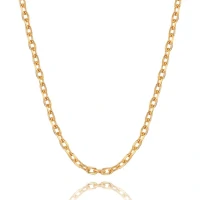Colar e choker corrente elos clássicos ovalados ouro18k