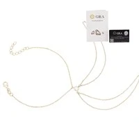 Pulseira de mão solitário moissanite 0.44ct (4mm) prata925