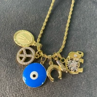 Pingente Figa Ouro com detalhe em Rodio
