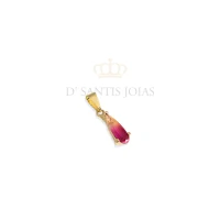 Pingente TIE DYE Gota Pequena Ouro 1.2 cm (escolha a cor)