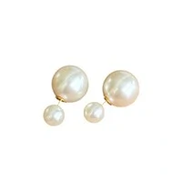 Brinco classico inspired bolinha pérola com tarraxas de pérola ouro18k