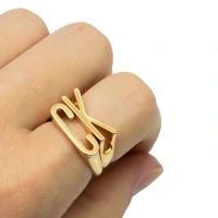 Anel Letra Ouro18k