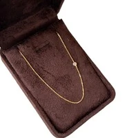 Colar corrente elos portugueses delicados com ponto de luz ouro18k