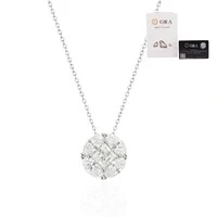 Colar joia solitário ponto de luz illusion (invisible) 1.6ct Moissanite prata925
