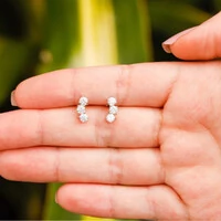 Brinco ear cuff mini Solitarios Prata925