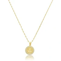 Colar e choker com pingente medalha de são bento