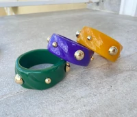 Bracelete Resina Cosmos Colors Ouro (escolha a cor)