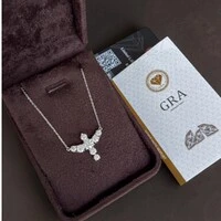Colar divino espirito santo moissanite 2.34ct 6mm prata925