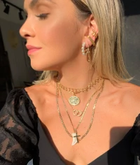 Pingente Crucifixo Chapado Ouro