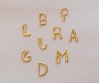 Pingente Fecho Mosquetao LETRA Ouro18k