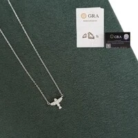 Colar divino espírito Santo moissanite 0.31ct (2mm e 3mm) prata925