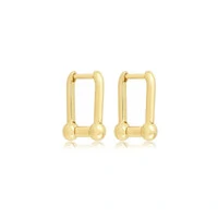 brinco argola elo lock retangular