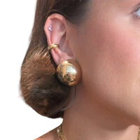Brinco piercing tubo slim ouro18k