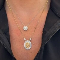 Colar joia solitário ponto de luz illusion (invisible) 1.6ct Moissanite prata925