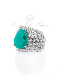 Anel Gota Luxo Prata925
