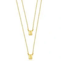 Colar escapulário nossa senhora aparecida 90cm ouro18k