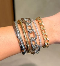 Pulseira Elos Rodio