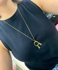Pingente Fecho Mosquetao LETRA Ouro18k