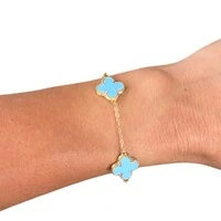 Pulseira trevos cl ouro18k