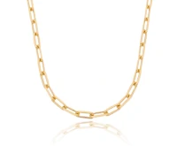 Colar e choker corrente elos classico 1cm ouro18k