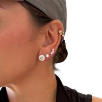 Brinco ear cuff mini Solitarios Prata925