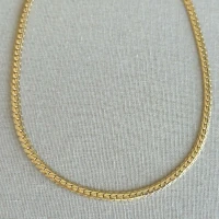 Colar choker gargantilha malha trabalhada ouro18k