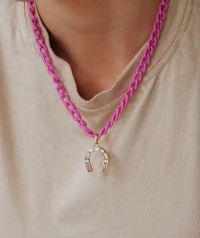 Pingente Ferradura Candy Ouro18k (escolha a cor)