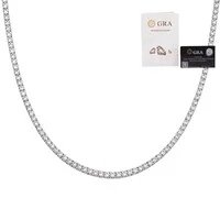 Colar riviera moissanite 4 garras 2.5mm 0.0625ct prata925