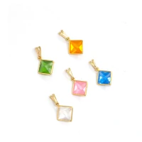 Pingente cristal piramide ouro18k (escolha a cor)