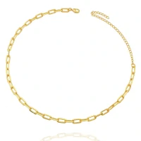 Colar e choker corrente elos classico ouro18k